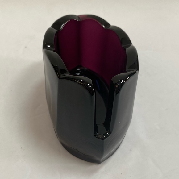 Vintage Clamborn Mule Shoe Translucent Purple Glass Spoon Rest Holder Kitchen - Picture 3 of 9